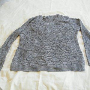 Laura Scott Pullover Sweater in Peek a Boo knit style size XL